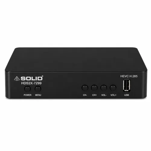 SOLID HDS2X-7299 HEVC 8bits H.265 Free-To-Air Set-Top Box With Free Wi-Fi Dongle